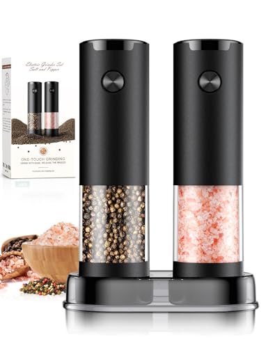 Modern Electric Salt and Pepper Grinder Set Automatic Battery Pepper Mill Essentials
