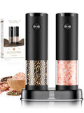 Modern Electric Salt and Pepper Grinder Set Automatic Battery Pepper Mill Essentials