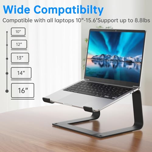 Modern Laptop Stand for Desk Portable Computer Riser Metal Set