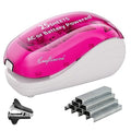 Eco-Friendly Electric Stapler-Pink,Including 2000 Staples and 1 Staple Remover, for Daily Use