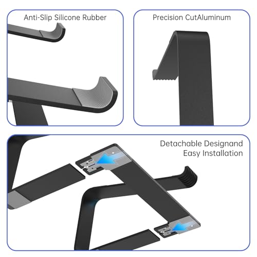 Modern Laptop Stand for Desk Portable Computer Riser Metal Set