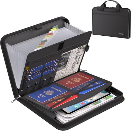 Smart Home ENGPOW Accordion File Organizer, Fireproof Expanding File Kit