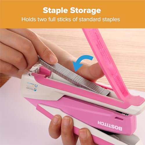 Minimalist Bostitch Office InPower Spring-Powered Desktop Stapler, 20 Sheet Capacity, One Essentials