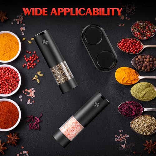 Modern Electric Salt and Pepper Grinder Set Automatic Battery Pepper Mill Essentials
